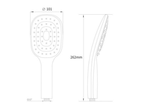 Душевая лейка, 1-функц. A5-014, a-five