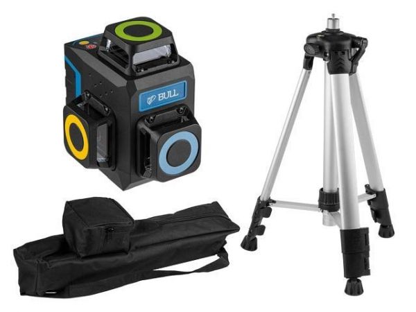 Нивелир лазерный BULL LL 3303 со штативом в кор. 3х360°, до 60 м, +/- 0.3 мм/м, зеленый(резьба 1/4', штатив 1,2 м в комплекте)