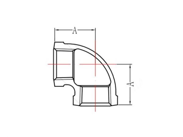 Колено 2' вн. чугун черн., AV Engineering