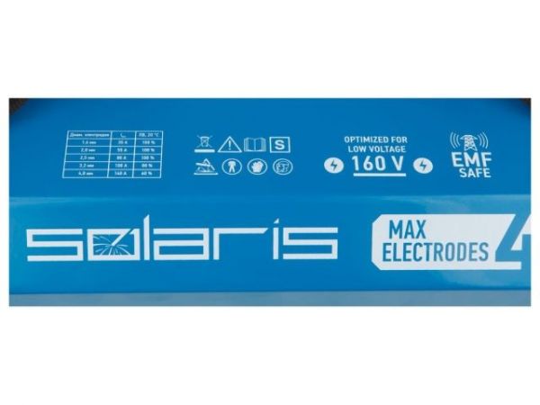 Инвертор сварочный SOLARIS MMA-200D(230В; 20-140 А; 70В; электроды диам. 1.6-4.0 мм; вес 3.1 кг)