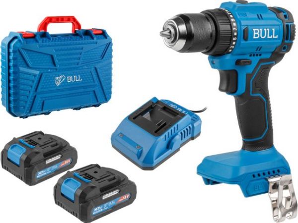 Дрель-шуруповерт BULL SR 1803 в чем. XLTpro БЕСЩЕТ., 2x2 А*ч, 18 В, 45 Н*м, БЗП 10 мм(шурупы до 10 мм)