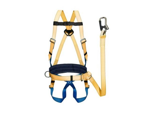 Удерживающая страховочная привязь УСП-2Ж+Строп А 10м (лента) (р-р L)(регулировка от S до L (обхват пояса 740-1440мм))