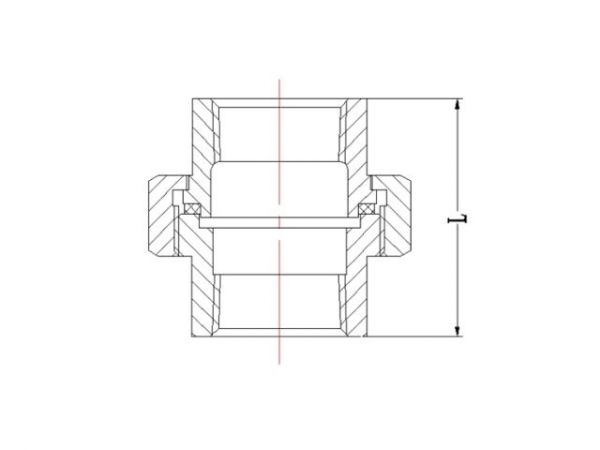 Американка под конус 3/4' вн.-вн. чугун оцинк., (2 шт. инд. упак.),  AV Engineering