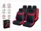 Чехлы на сиденья автомобиля универсальные, полиэстер, черно-красные, ARIZONE