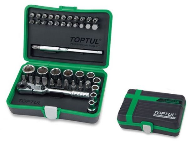 Набор головок MINI 1/4' 45предм. 6гр. TOPTUL