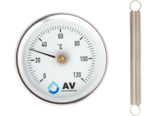 Термометр стрелочный показывающий накладной, AV Engineering