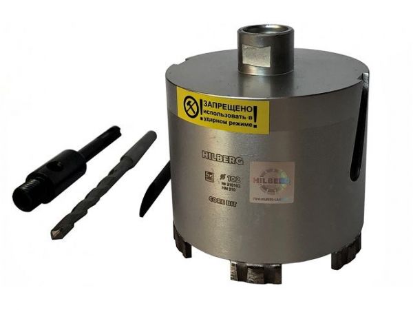 Коронка алмазная d 102 мм железобетон HILBERG LASER(сухое сверление)