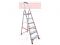 Лестница-стремянка алюм. проф. с широкой ступенью 129 см 6 ступ. 7кг NV3117 Новая Высота(макс. нагрузка 225кг)