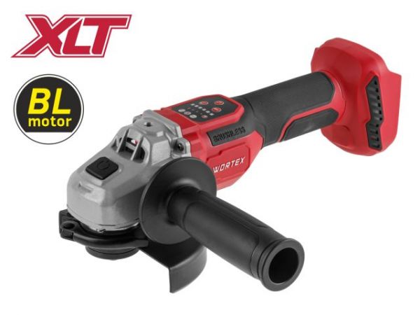 Углошлифмашина WORTEX CAG 1812-2 SE в кор. XLT SOLO БЕСЩЕТ., 18 В, 125 мм, 3000-8500 об/мин(бесщ. двиг., 6ти ступ. рег. об., вкл/выкл на панели, 3000-8500 об/мин; Anti-Kickback; Drop-Stop)