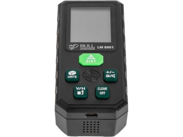 Дальномер лазерный BULL LM 8001 в кор. Проекция креста (зеленый), 0,08 – 80 м, +- 2 мм