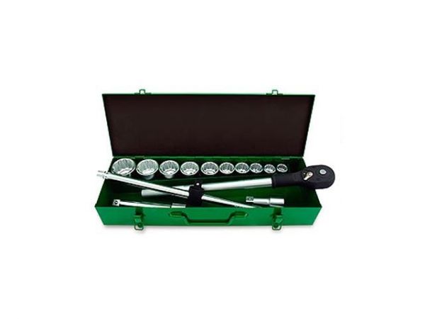 Набор головок 3/4' 22-50мм 14предм. 12гр. металл. кейс TOPTUL