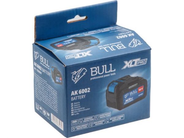 Аккумулятор BULL AK 6002 18.0 В, 6.0 А/ч, Li-Ion XLTpro(18 В, 6 А*ч, Li-ion)