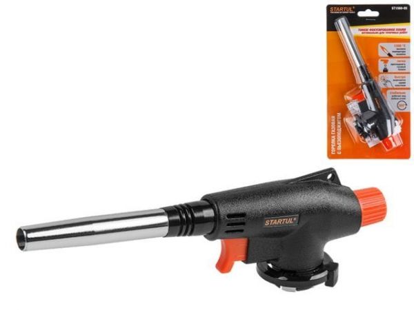 Горелка газовая с пьезоподжигом STARTUL (ST1560-05)(тонкое фокусированное пламя для точечных работ)