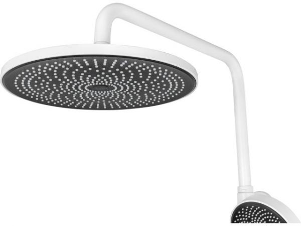 Душевая система (Lt) D35, серия Rose белый + черный, a-five(На стену, Излива нет, Троп. душ: вынос 408 мм, диаметр 250 мм.)