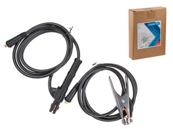 Комплект сварочный для MMA (до 200А, 2 + 2 м) SOLARIS(разъем 9 мм (тип 10-25))