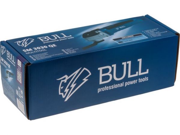 Многофункциональный инструмент (реноватор) BULL SM 3030 QE в кор. + набор оснастки(3°, конст. электр., рег. об., 11 000-20 000 об/мин, OIS/OQIS, сумка)