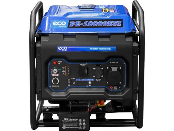 Электростанция (генератор инверторный бензиновый) ECO PE-10000ESI(инверторный, электростарт, 7.5 кВт, 230 В, автозапуск*, бак 25.0 л, вес 72 кг)