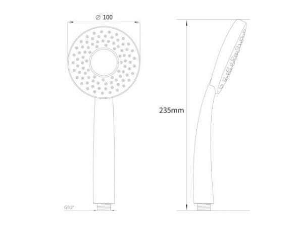 Душевая лейка со шлангом и держателем AVSSS-031 AV Engineering