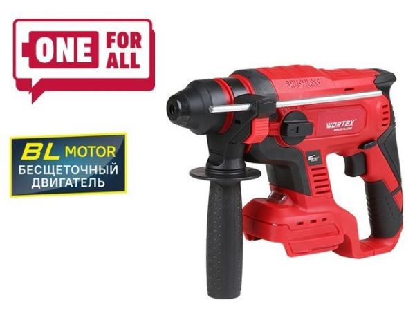 Перфоратор WORTEX CRH 1820-1 в кор. ALL1 XLT SOLO(18.0 В, БЕЗ АККУМУЛЯТОРА И ЗУ, 2.2 Дж, вес 1,7 кг)