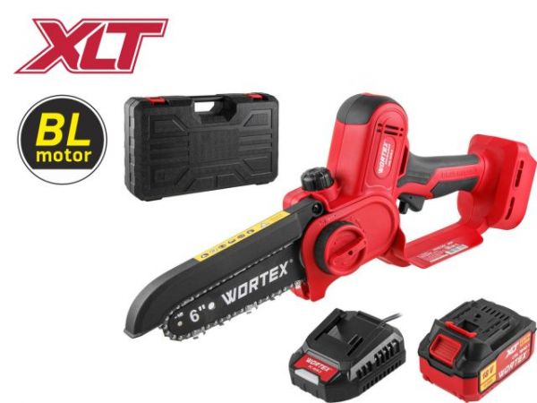 Мини-пила WORTEX CEC 2518-2 в чем. ALL1 XLT SET БЕСЩЕТ., 18 В, 15 см(шина 15 см, 1/4')