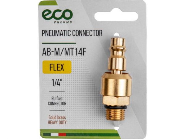 Соединение быстросъем. ПАПА х нар. резьба 1/4' шарнир (латунь) ECO