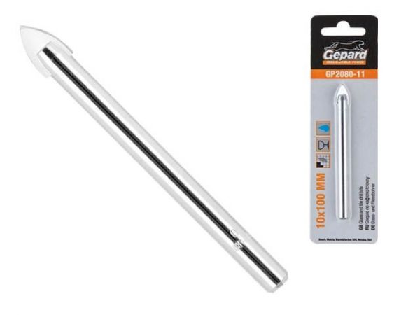 Сверло по кафелю/стеклу 4х60мм ц/х GEPARD (GP2080-04)(по керамической плитке)