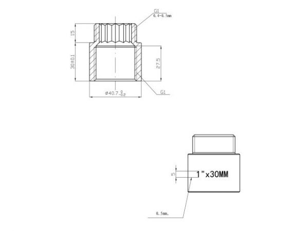 Удлинитель 1' вн.-нар. х 30 мм усиленный ХРОМ, AV Engineering (инд. упак.)(Латунь, макс.  16 бар, макс.  110 °С)