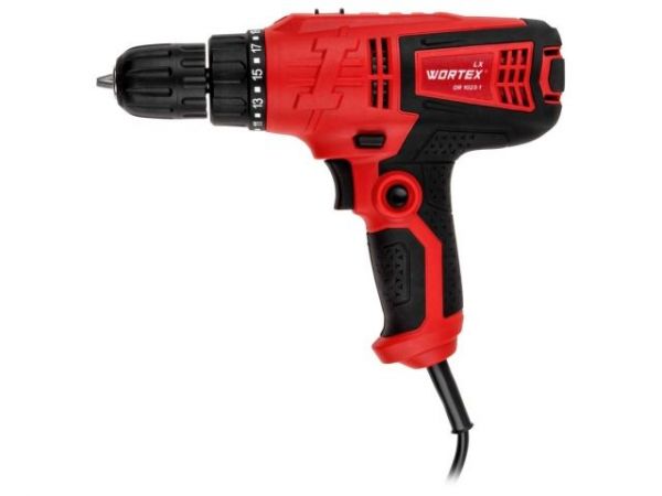Дрель-шуруповерт WORTEX LX DR 1023-1 в кор. 280 Вт, 28 Нм, 2 скор., быстрозажимной патрон: 10 мм(Шнур 4 мм, шурупы до 6 мм)