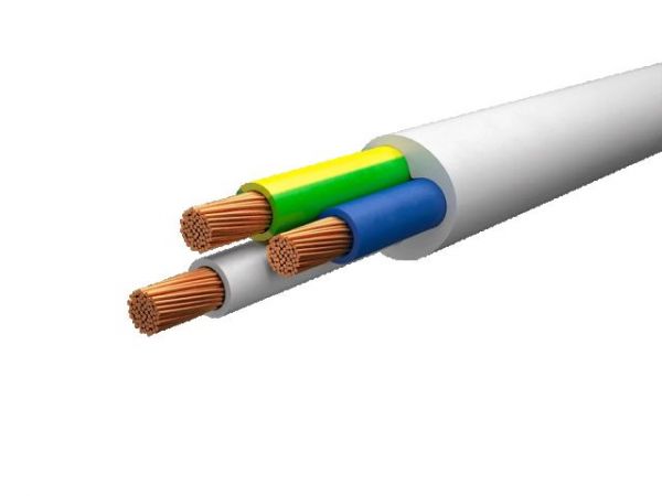 Провод ПВСм 3х0,75 (бухта 100м) Б БелРоскабель(белый; ГОСТ 7399-97)