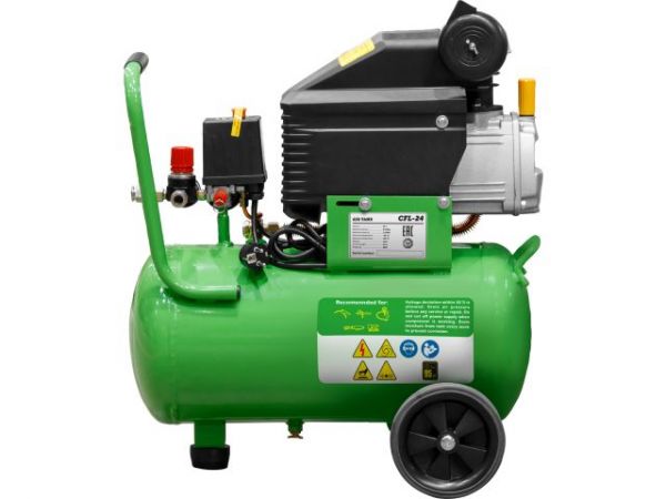 Компрессор ECO AE-251-3 коаксиальный(235 л/мин, 8 атм, коаксиальный, масляный, ресив. 24 л, 220 В, 1.50 кВт)