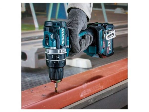 Ударная дрель-шуруповерт MAKITA XGT  HP002GD201 в кейсе(40.0 В, 2 акк., 2.5 А/ч Li-Ion, 2 скор., 65 Нм, шурупы до 13 мм, сверление в металле до 13 мм)