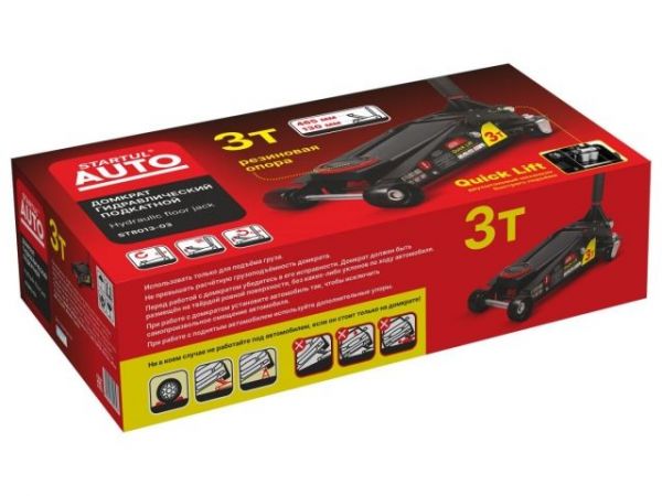 Домкрат подкатной 3т быстрый подъем 130-465мм STARTUL AUTO (ST8013-03)(h min 130мм, h max 465мм, Quick LIFT)