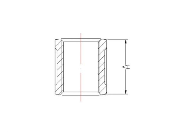 Муфта 1/2' вн.-вн. чугун оцинк., (2 шт. инд. упак.),  AV Engineering