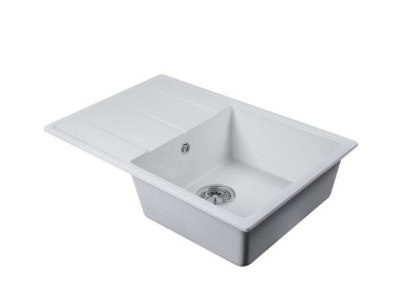 Мойка кухонная из искусственного камня BENEFIT белый 730х470 мм, AV Engineering
