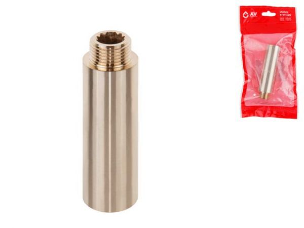 Удлинитель 1/2' вн.-нар. х 80 мм, AV Engineering (инд. упак.)(Латунь, макс.  16 бар, макс.  110 °С)