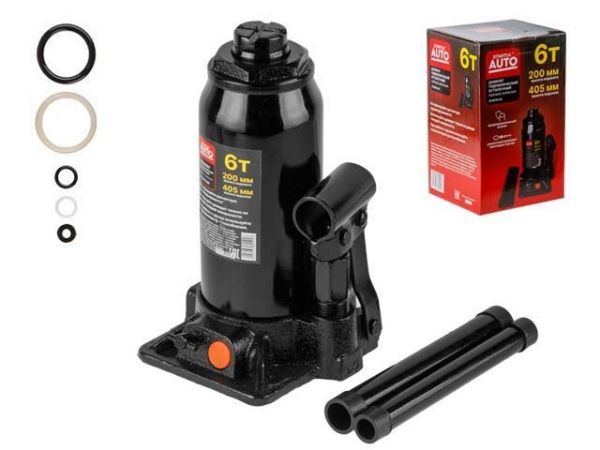 Домкрат гидравлический 6т бутылочный 200-405мм STARTUL AUTO (ST8019-06)(h min 200мм, h max 405мм)