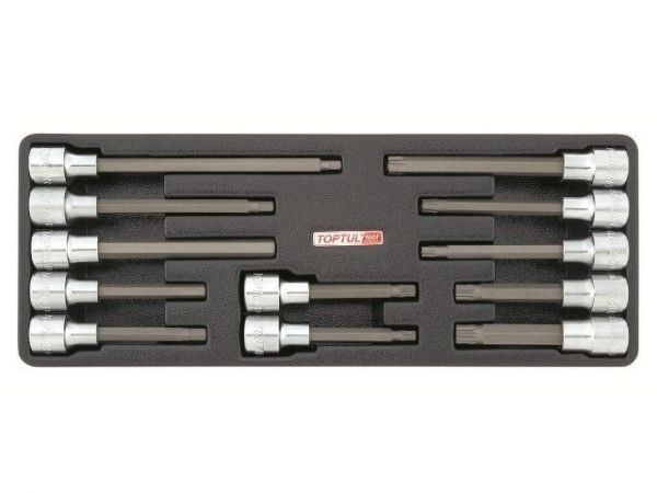 Набор-сет бит под трещотку 1/2' EXTRA LONG 12шт. 136х364мм TOPTUL