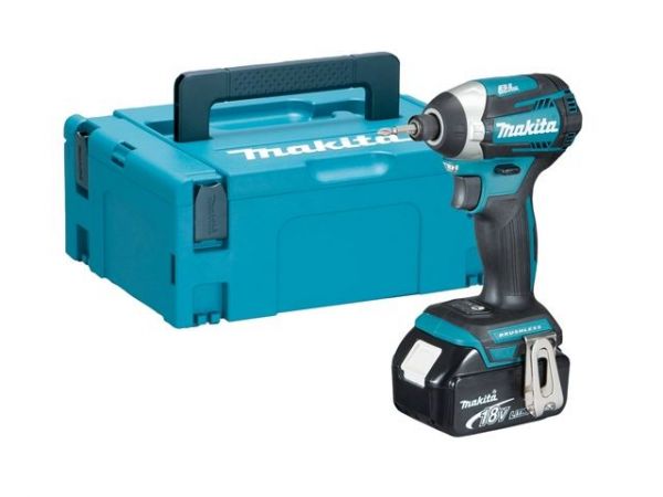 Шуруповерт MAKITA LXT DTD 154 RFE в чем. (18.0 В, 2 акк., 3.0 А/ч Li-Ion, 3 скор., 175 Нм, шурупы до 13 мм)
