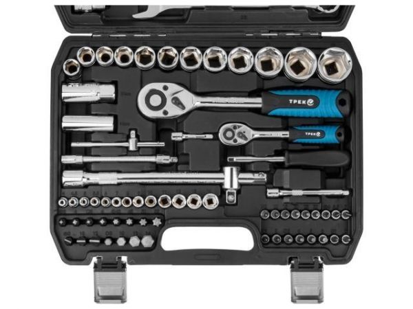Набор головок и ключей 82пр. ТРЕК(1/4', 1/2', 6 граней)