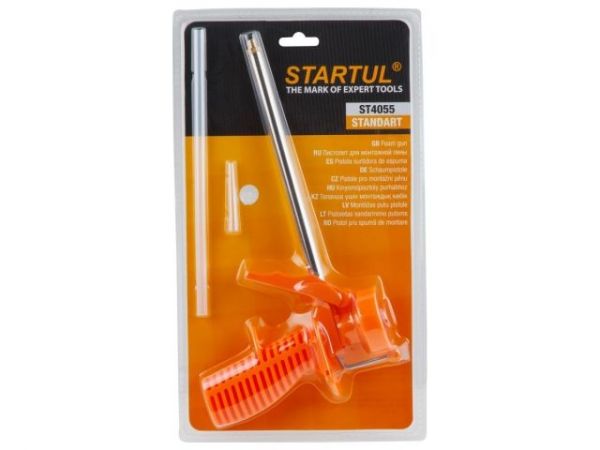 Пистолет для монтажной пены облегченный STARTUL STANDART (ST4055)(в комплекте 2 насадки)