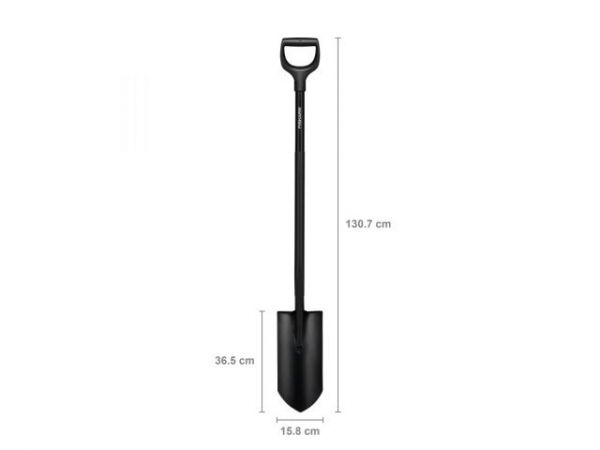 Лопата штыковая с закругленным лезвием Ergonomic Pro FISKARS(черная)