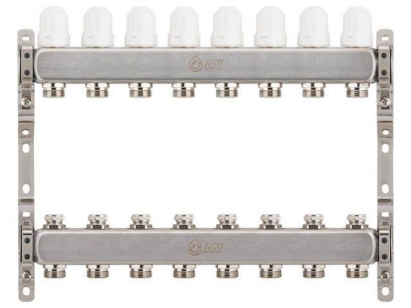 Коллекторная группа AVE162, 8 вых., AV Engineering(Для отопления (радиаторы))