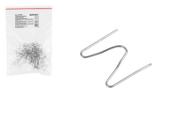 Скоба угловая 0,6 мм WORTEX для WG 7001, WG 7002 100шт. в уп.(Подходит к паяльникам для пластика WORTEX, ремонт всех видов пластика, материал - нержавейка)