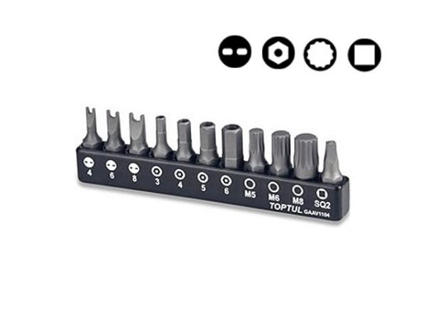 Набор бит 1/4' 11шт. TOPTUL