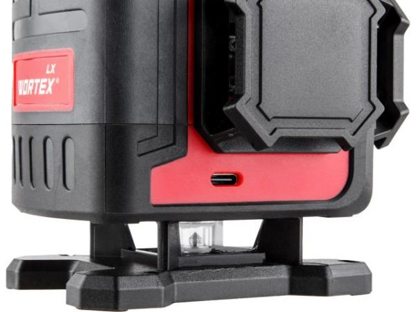 Нивелир лазерный линейный WORTEX LX LL 0340-2 (4х360°, до 25 м, +/- 0.3 мм/м, зеленый)(резьба 1/4')