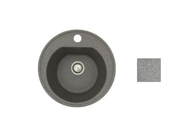 Мойка кухонная из искусственного камня RICHI серый 510х510 мм, AV Engineering