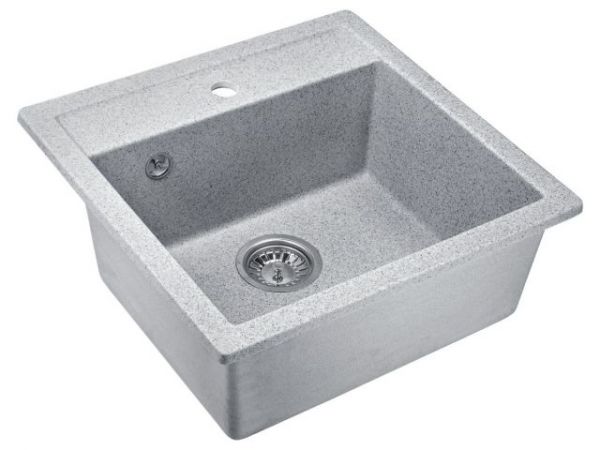 Мойка кухонная из искусственного камня STAR серый 510х505 мм, AV Engineering