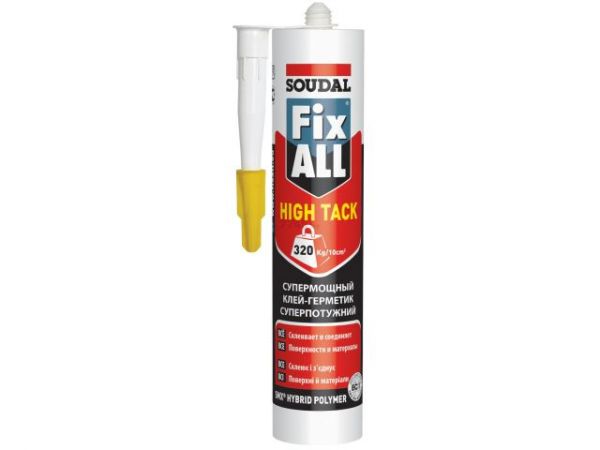 Клей-герметик гибрид.'Soudal' Fix All High Tack белый 290 мл