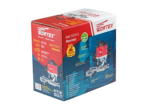 Фрезер вертикальный WORTEX MM 5519 E в кор. + аксессуары 2000 Вт, цанга 8/12 мм, 8000-23000 об/мин(Ход фрезы 58 мм, 6.3 кг)