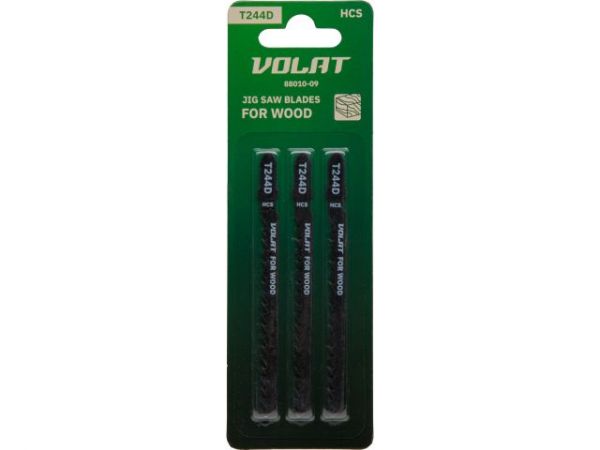 Пилка лобз. по дереву T244D (3 шт.) ВОЛАТ(пропил криволинейный, грубый, быстрый рез)